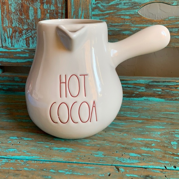 Rae Dunn Artisan Collection Hot Cocoa Pitcher By Magenta #213 Red Letters - Picture 1 of 8